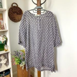 MaxMara Weekend Ramie Ikat Print Tunic US 14
